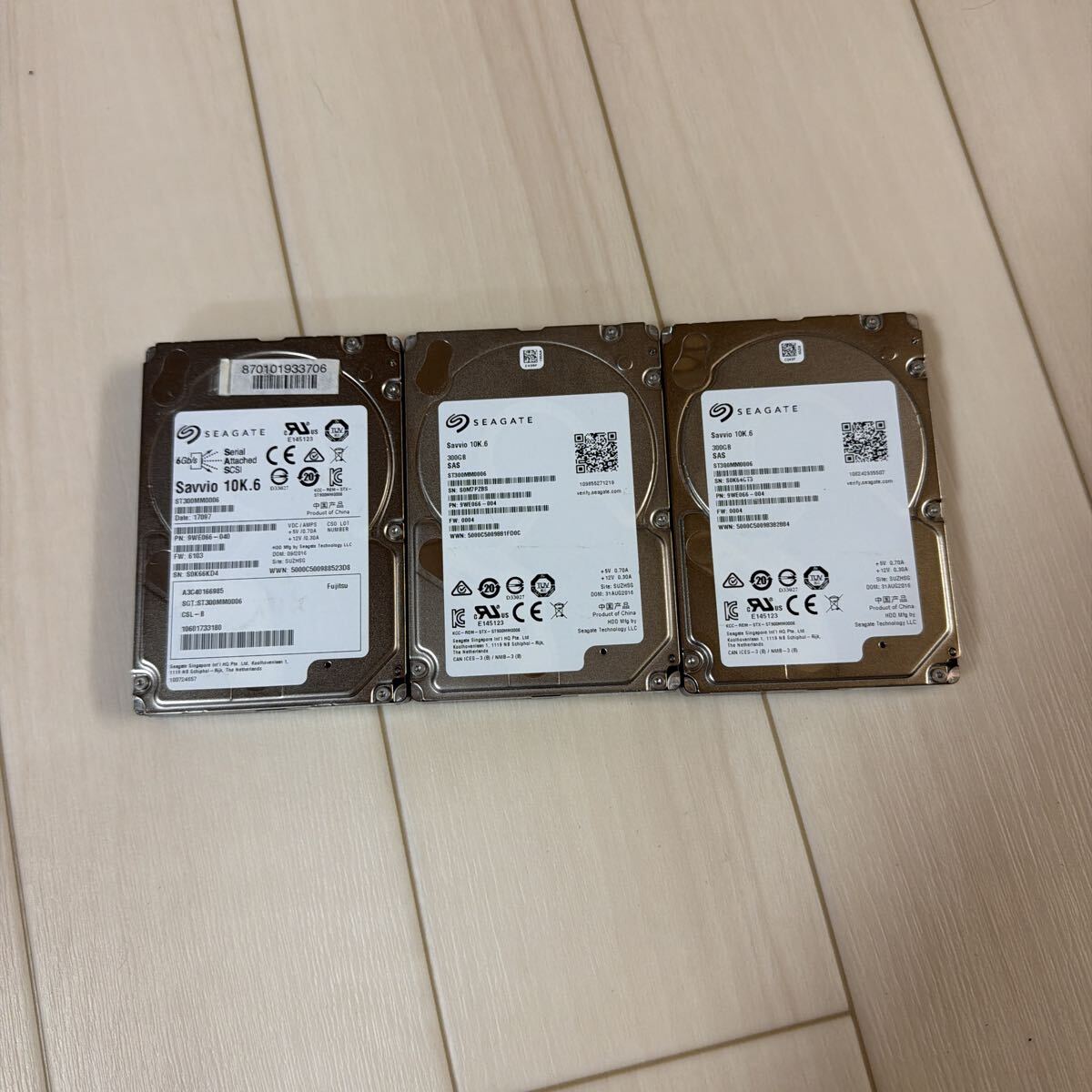 Seagate Savvio 10k.5 SATA HDD 300gb 3個まとめて　現状品　未確認