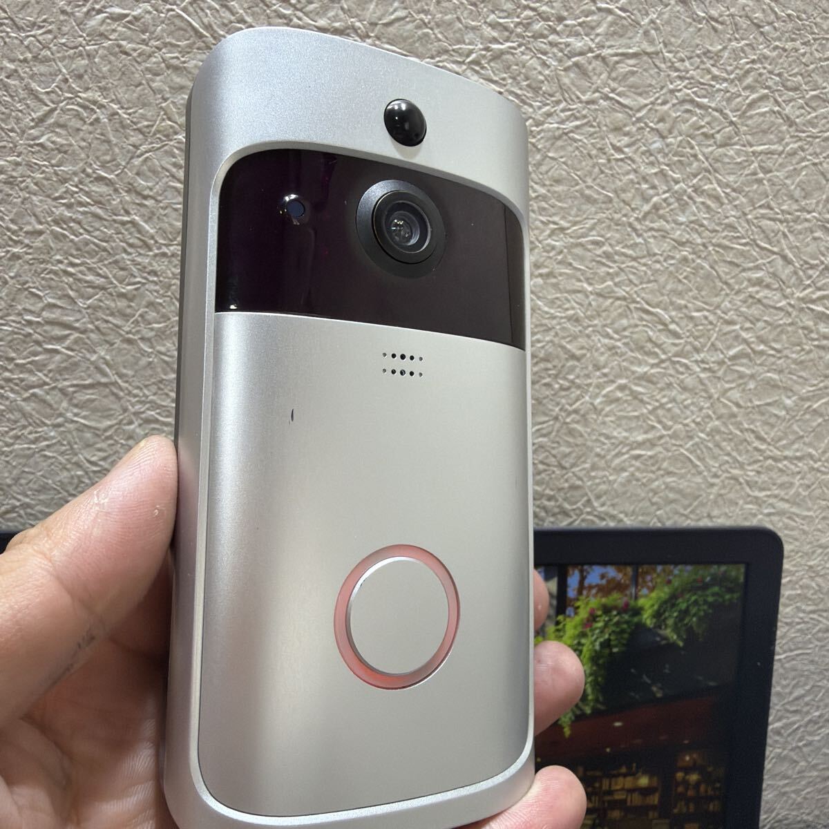 防犯カメラ ワイヤレス ドアホン リチウムイオン電池付 Wifi 通電済み