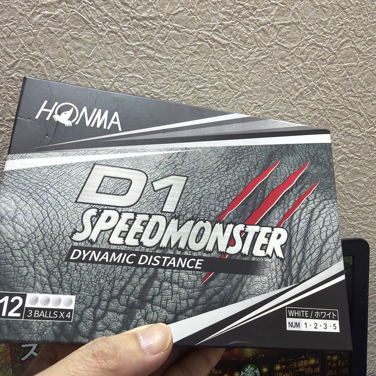 本間ゴルフ　ゴルフボール D1 スピードモンスター SPEED MONSTER　ホワイト　1箱　新品未使用