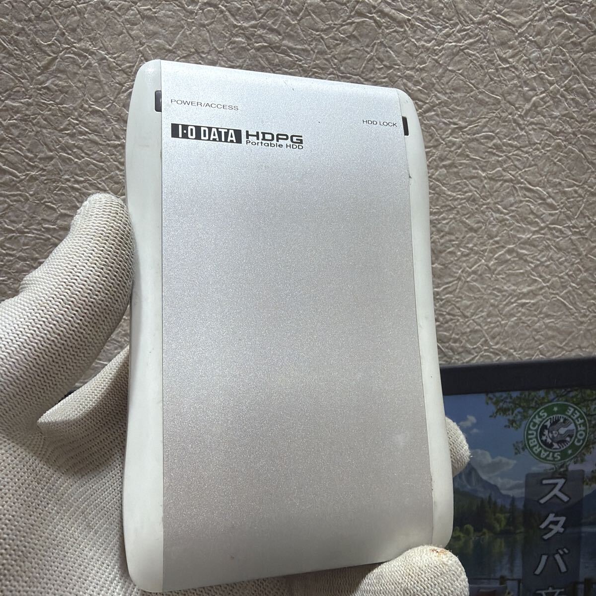 IO DATA ポータブルHDD 120GB HDPG-SU120 ケーブル付き　動作品 I-O DATA