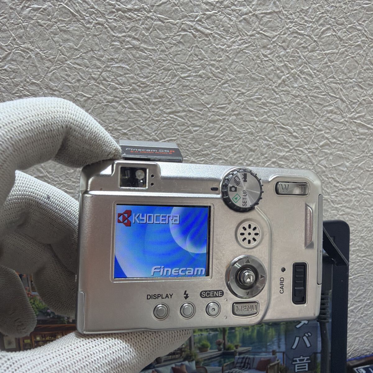 KYOSERA Finecam S5Rバッテリー　付き　通電済み　現状品　ジャンク デジタルカメラ