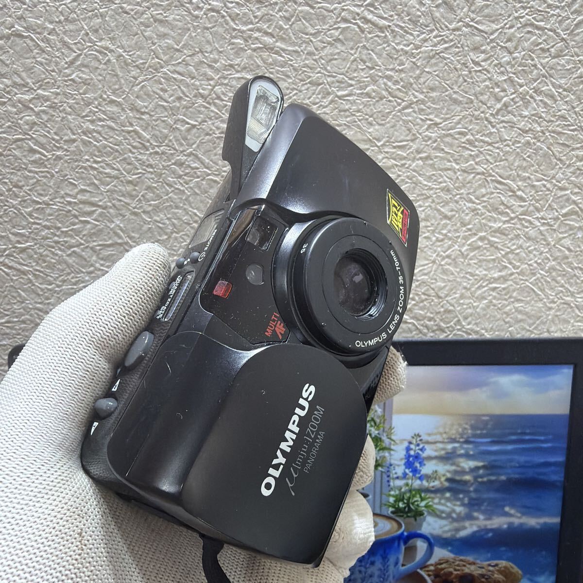 OLYMPUS μ［mju］ZOOM PANORAMA 通電　シャッター　フラッシュ　ズーム　確認済み
