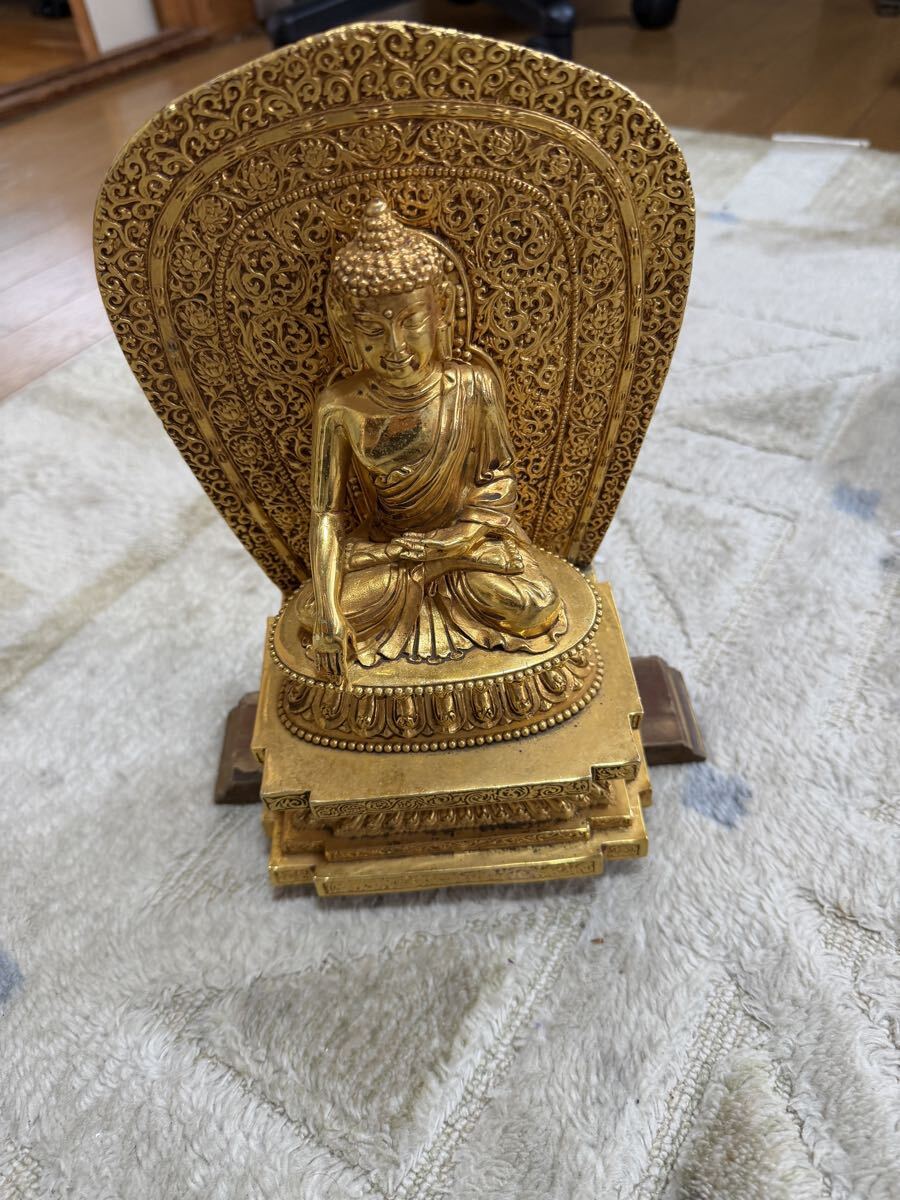 仏教美術 黄金 釈迦如来像 お釈迦様 5kg 80サイズ