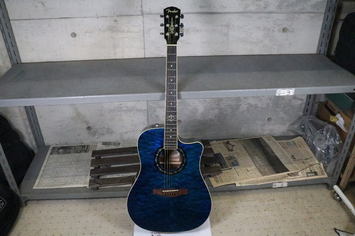 Fender エレアコ T-Bucket 300CE ブルー色 中古品現状で
