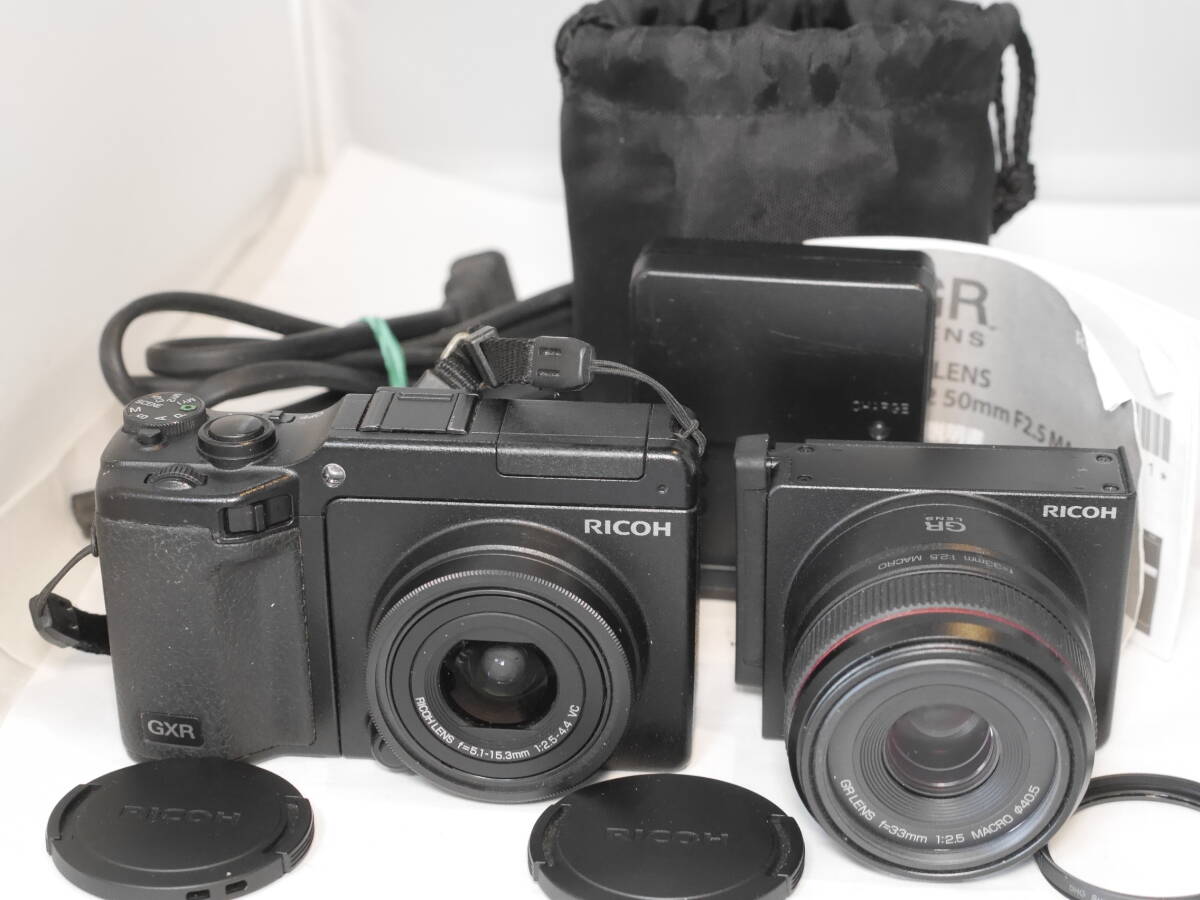 リコー RICOH GXR + S10（24-72mm F2.5-4.4 VC) & A12 (50mm F2.5 MACRO) 現状品