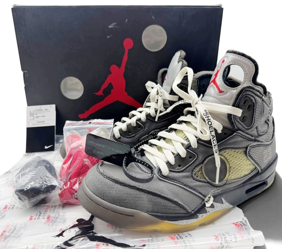 OFF-WHITE × NIKE オフホワイト ナイキ AIR JORDAN 5 RETRO SP エアジョーダン5 スニーカー CT8480-001