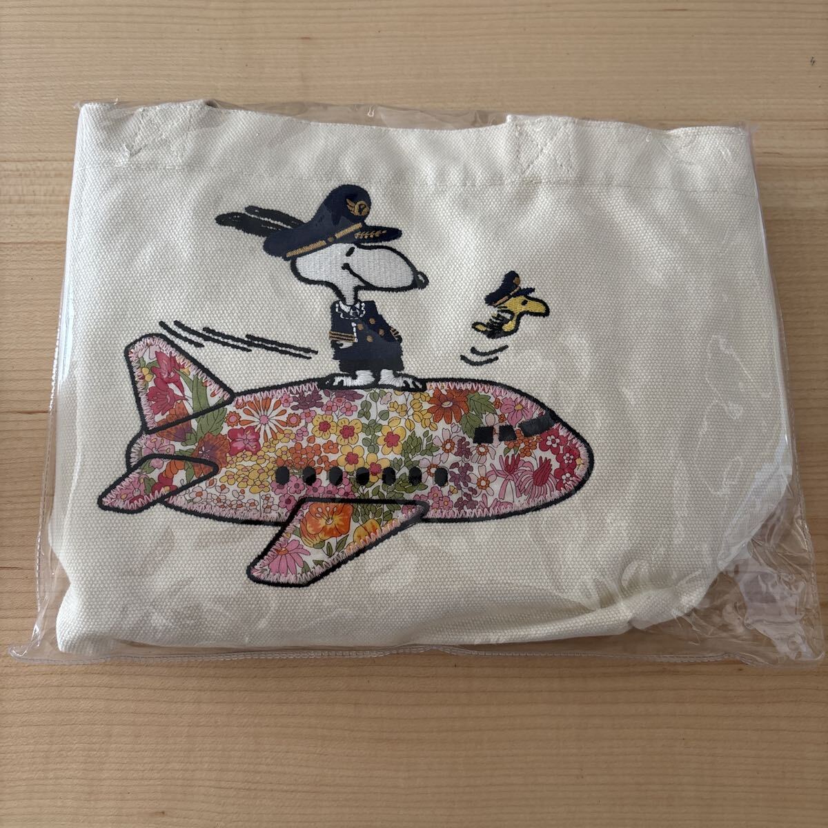 スヌーピー SNOOPY PEANUTS ピーナッツ ANA 機内販売 オリジナル トートバッグ ティッシュポーチ セット飛行機 限定 