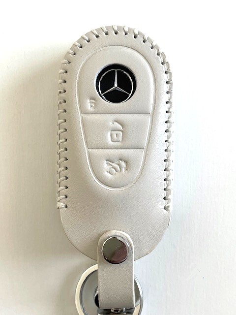 牛革ぴったりフィット ベンツ スマートキーケース W223 アイボリー色 ベンツ キーケース W223 キーケース BENZ キーケース 1