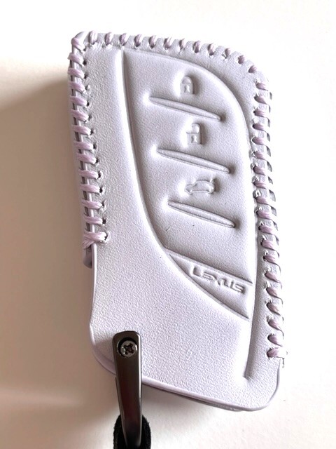 牛革ジャストフィット レクサス スマートキーケース UX LC パステルパープル色 レクサス キーケース レクサスUX キーケース 1