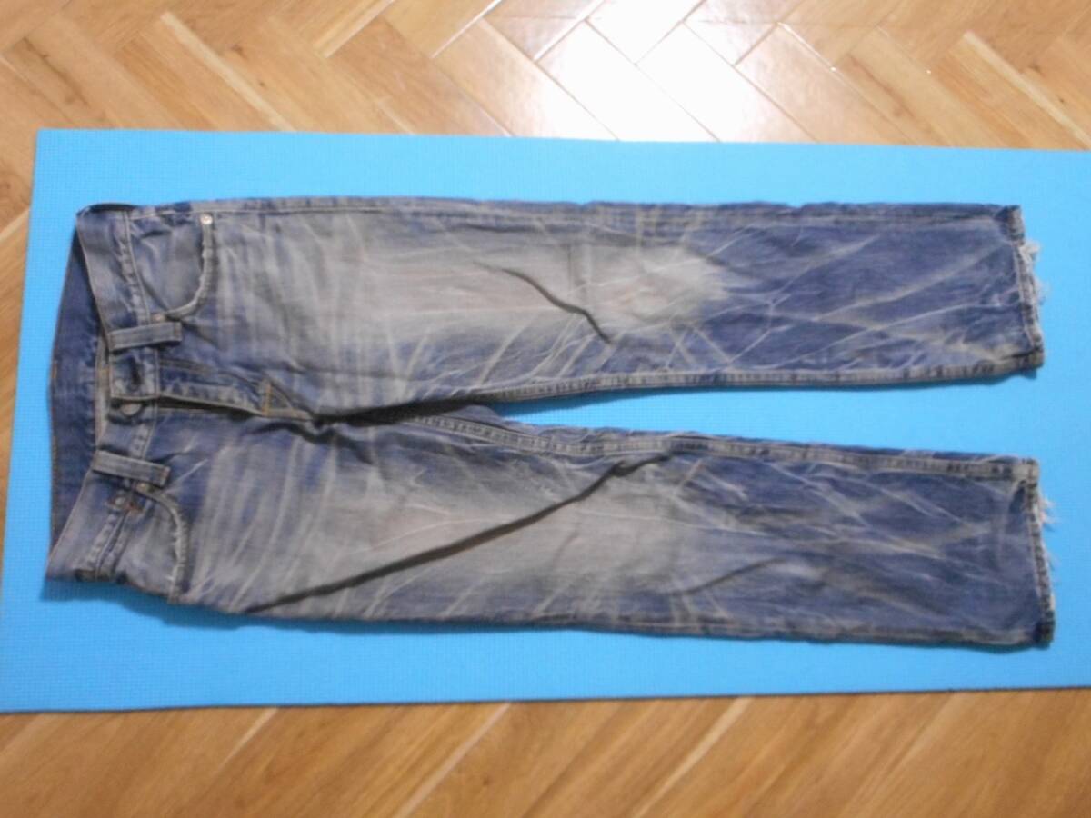 Levi’s 502 W31② 革(白)パッチ リーバイス　レターパック(￥600)可　USED
