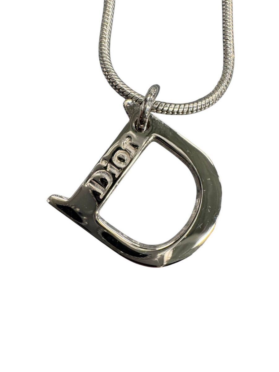 Christian Dior クリスチャンディオール ネックレス ディオール シルバー Dロゴ アクセサリー #kt #16437
