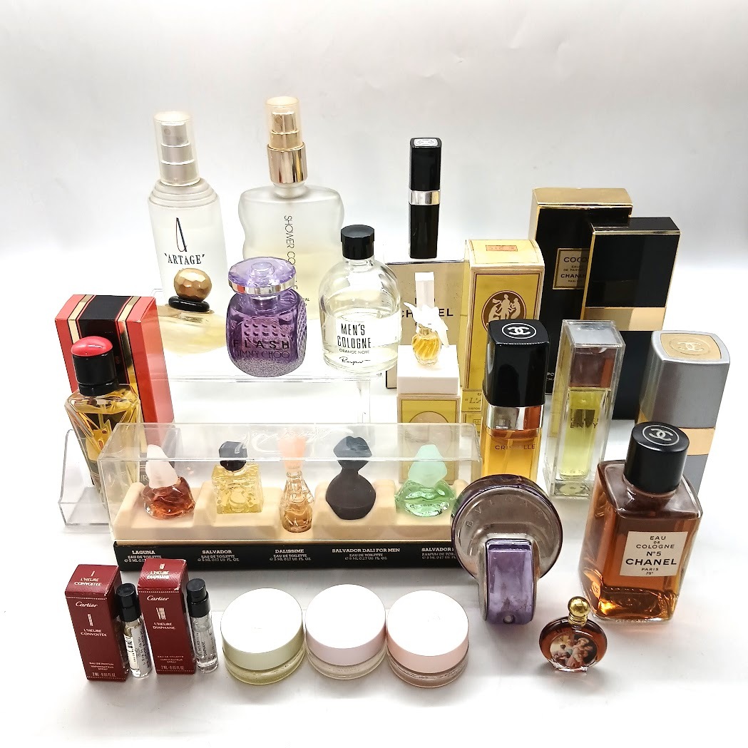 【S-27】未開封有　香水おまとめ　CHANEL　COCO　№5　№19　GUCCI　Cartier　NINA RICCI　YSL　BVLGARI他　箱付　ブランドフレグランス