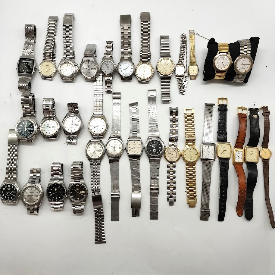 【AM-22】セイコーなど　腕時計31品おまとめ　SEIKO5　LM　CHRONOGRAPH　DOLCE　SCUBA　SOLAR　CITIZEN EXCEED　他　稼働品有　AUTOMATIC