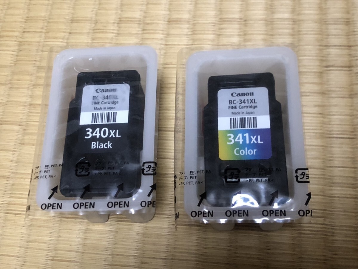 新品　未使用　純正品　キャノン　CANON FINEカートリッジ BC-340XL　大容量ブラック　　 BC-341XL　大容量3色カラー　セット