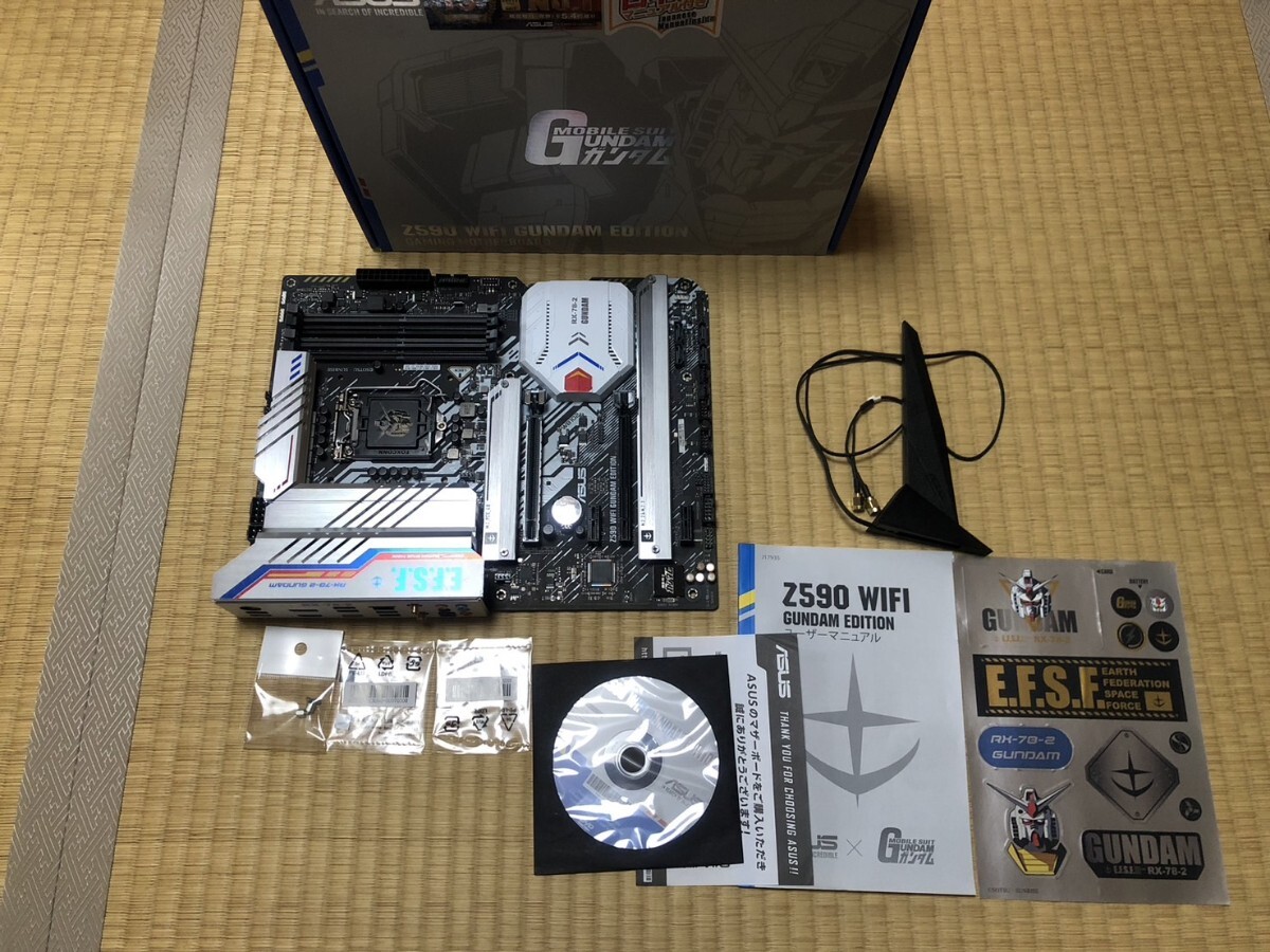 ASUS Intel 第10世代 11世代 CPU 対応 LGA1200 Z590 チップセット ATX マザーボード Z590 WIFI GUNDAM EDITION 動作確認済み レア　貴重