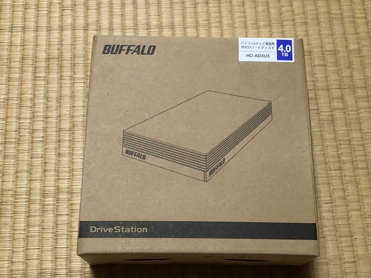 新品　未開封　BUFFALO　バッファロー 外付けハードディスク 4TB HD-AD4U3