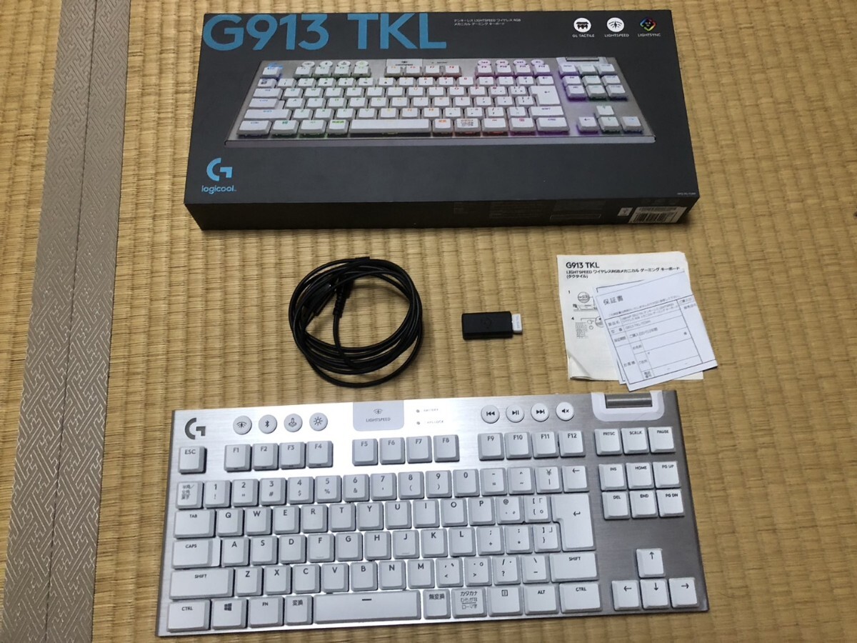 Logicool ロジクール　G PRO ゲーミングキーボード G913-TKL-TCWH テンキーレス タクタイル 動作確認済み