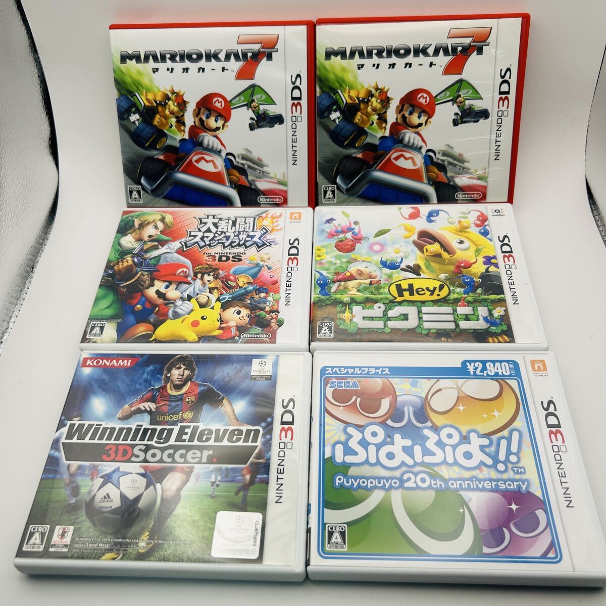 【1円〜】Nintendo 3DS ソフト 6本 セット まとめて マリオカート 大乱闘スマッシュブラザーズ