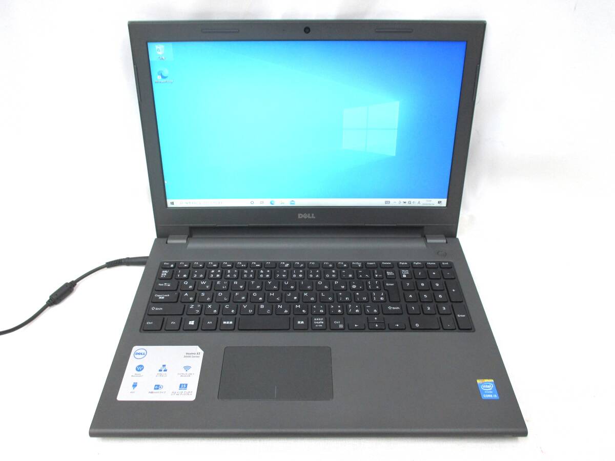6F118◇DELL Vistro15 ノートパソコン Intel(R) Core(TM) i3-4005 CPU 1.70GHz/メモリ 4GB/HDD 500GB/Windows10 Home◇中古