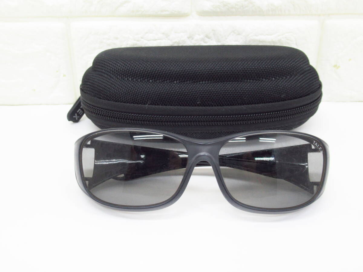 6D161NZ5◇TALEX タレックス オーバーグラス サングラス EM6-D03-06 POLARIZED LENS メガネフレーム 度なし レンズ傷あり◇中古