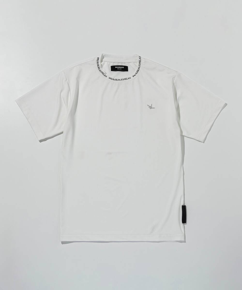 セットアップ可■26SS物▼1PIU1UGUALE3 RELAX▼ネックロゴランニング半袖Tシャツ▼白▼UST-26033▼ウノピゥウノウグァーレトレ リラックス