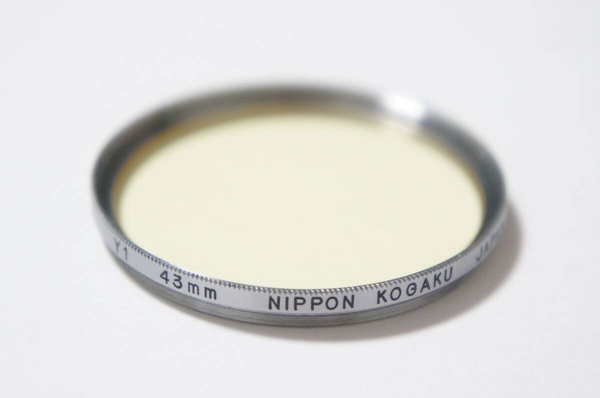 [43mm] NIPPON KOGAKU / 日本光学 / Nikon Y1 銀枠カラーフィルター [F3748]