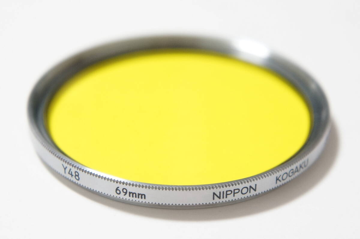 [69mm] NIPPON KOGAKU / 日本光学 / Nikon Y48 NIKKOREX-Tele 1:5.6用銀枠フィルター [F6703]