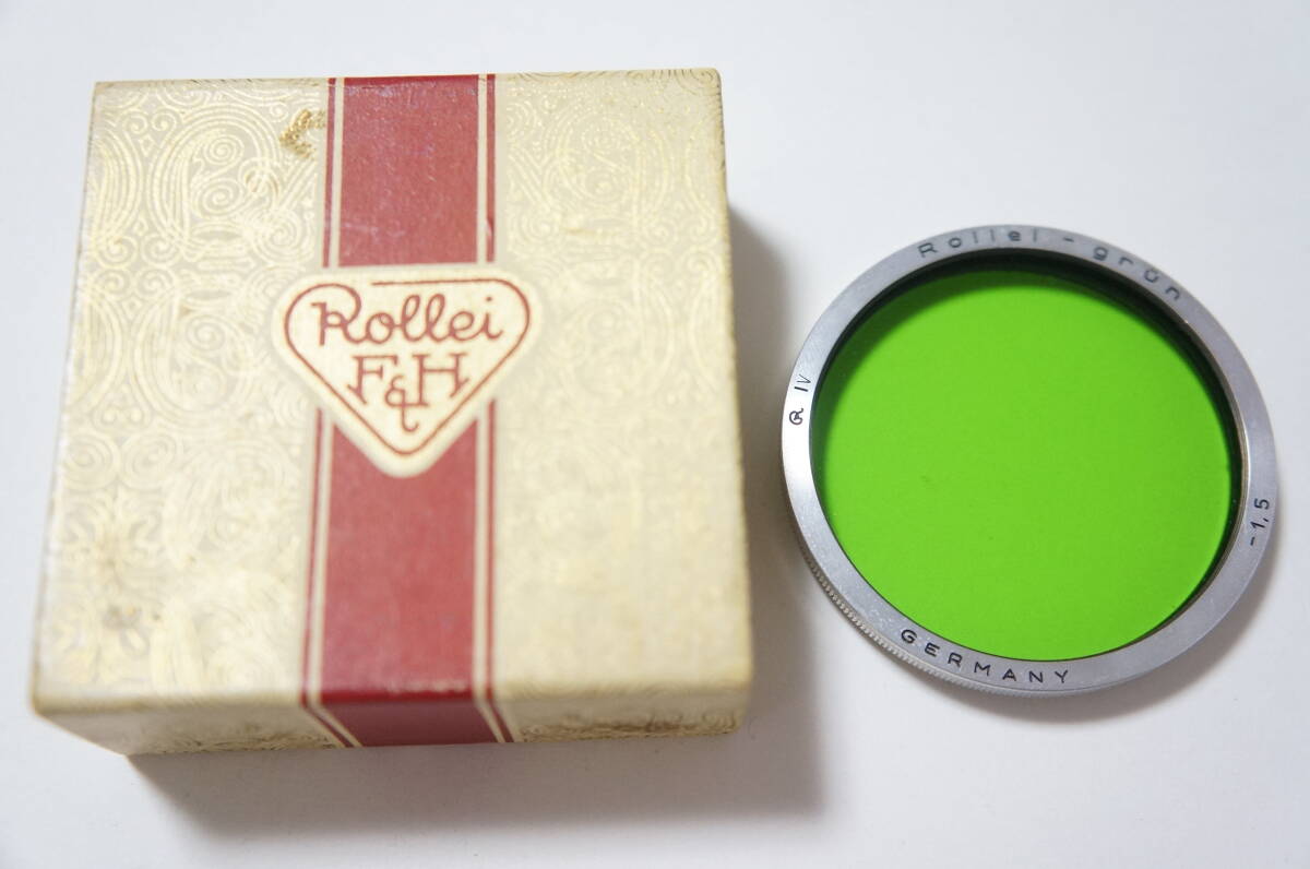 [RIV / BAY4] Rollei / ローライ Grun Rolleiflex 4.0FW用カラーフィルター 箱付 ワイドローライ Wide-Angle Rolleiflex