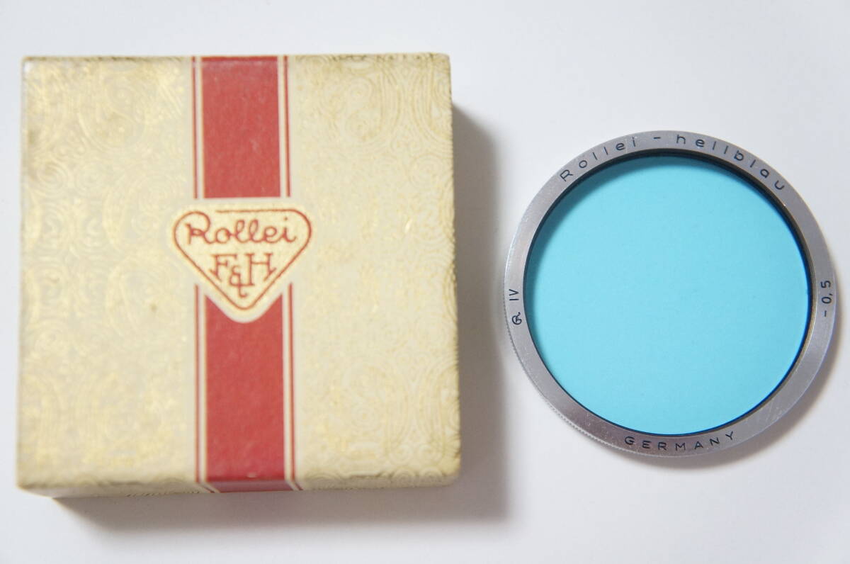 [RIV / BAY4] Rollei / ローライ hellblau Rolleiflex 4.0FW用カラーフィルター 箱付 ワイドローライ Wide-Angle Rolleiflex