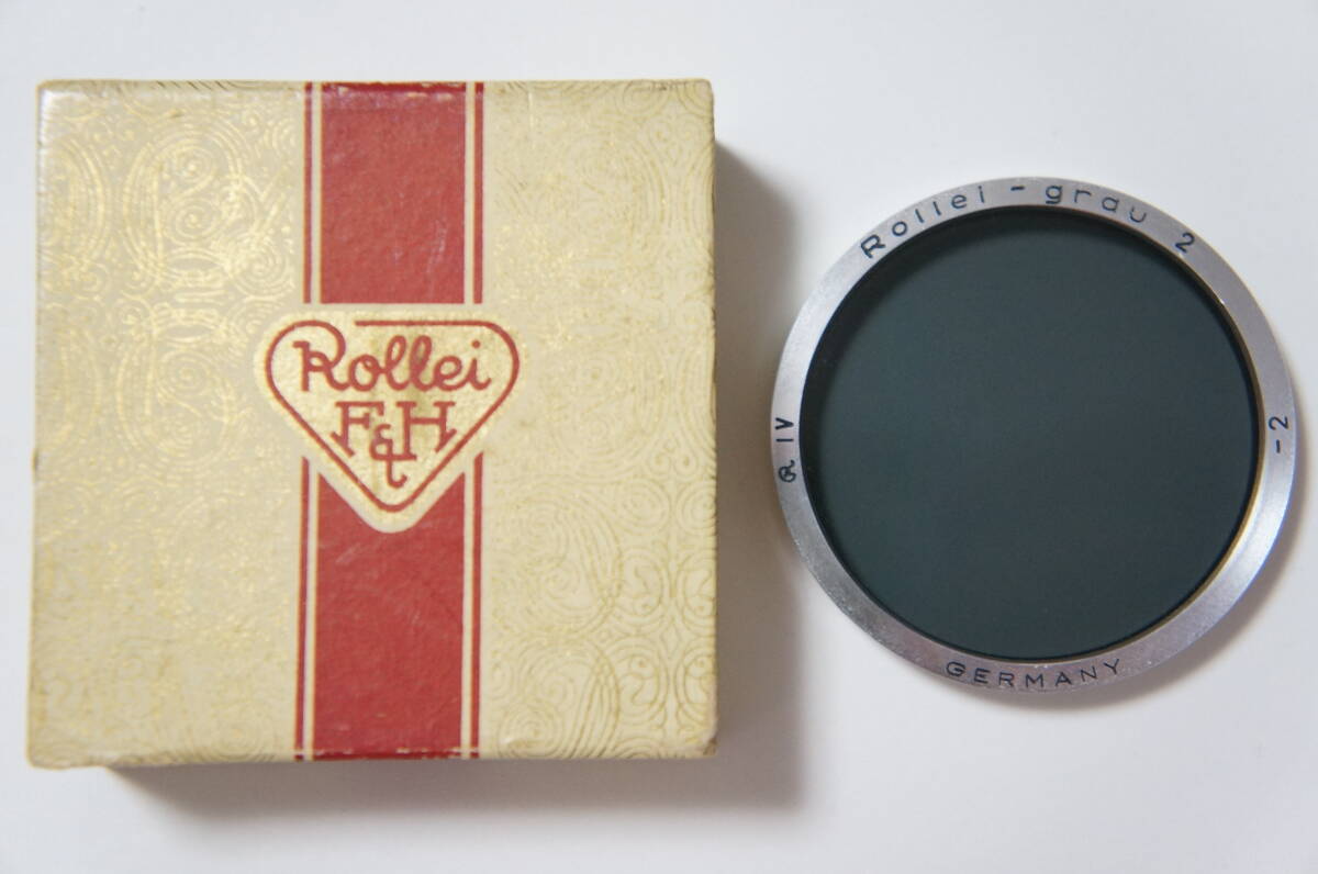 [RIV / BAY4] Rollei / ローライ Grau 2 (ND2x) Rolleiflex 4.0FW用減光フィルター 箱付 ワイドローライ Wide-Angle Rolleiflex