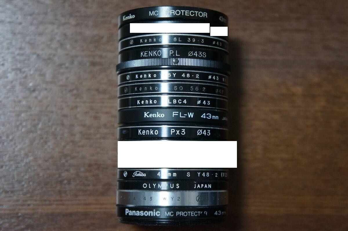 ◆説明必読◆【380円/枚】[43mm] Kenko Panasonic等 UV PL等 中古実用フィルター