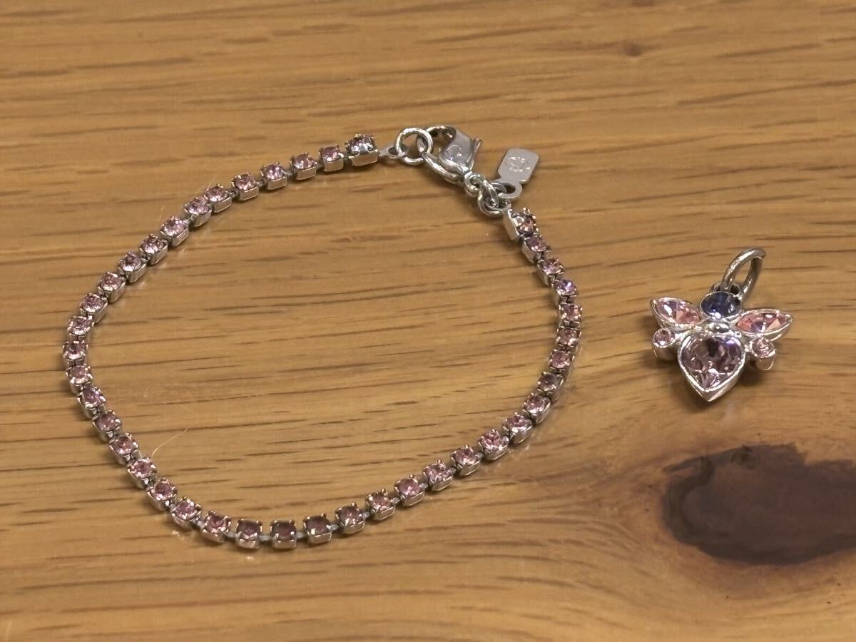 スワロフスキー Swarovski ブレスレット+ペンダントトップ 2点まとめ売り