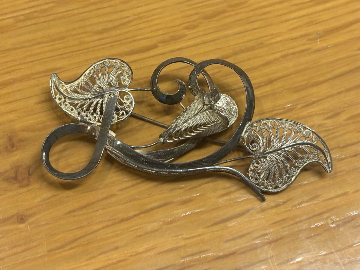 H.S. & Co.(H. Samuels & Co.）/ハリエット・サミュエル フィリグリー/銀線細工 銀製ブローチ 1910-1930年代 アンティーク 希少/レア