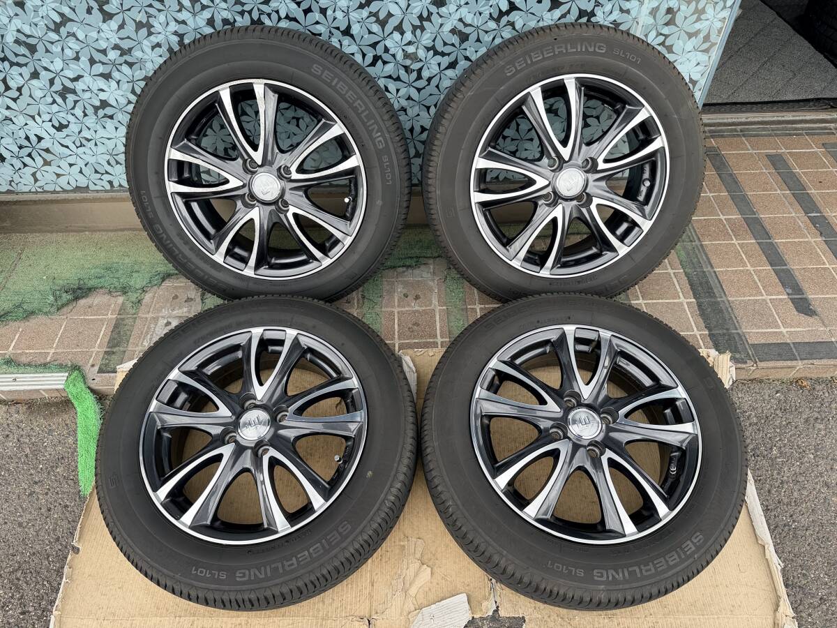 CEREBRO 15インチ 5.5J +42 PCD100 4穴/SEIBERLING SL101 175/65R15 2023年製 4本セット #747-4
