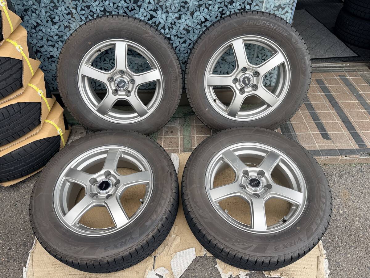 BS TOPRUN 16インチ 6.5J +38 114.3 5穴/BS ブリザック VRX3 215/60R16 2023年製 4本セット #750-4