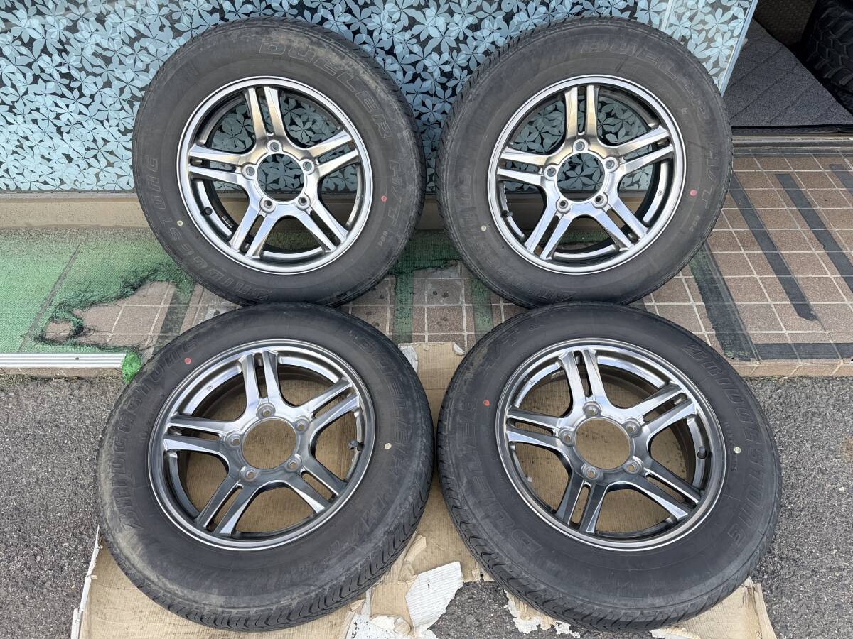 スズキ ジムニー 純正 ENKEI製 16インチ 5.5J +22 139.7 5穴/BS DUELER H/T 175/80R16 2012年製 4本セット #753-4
