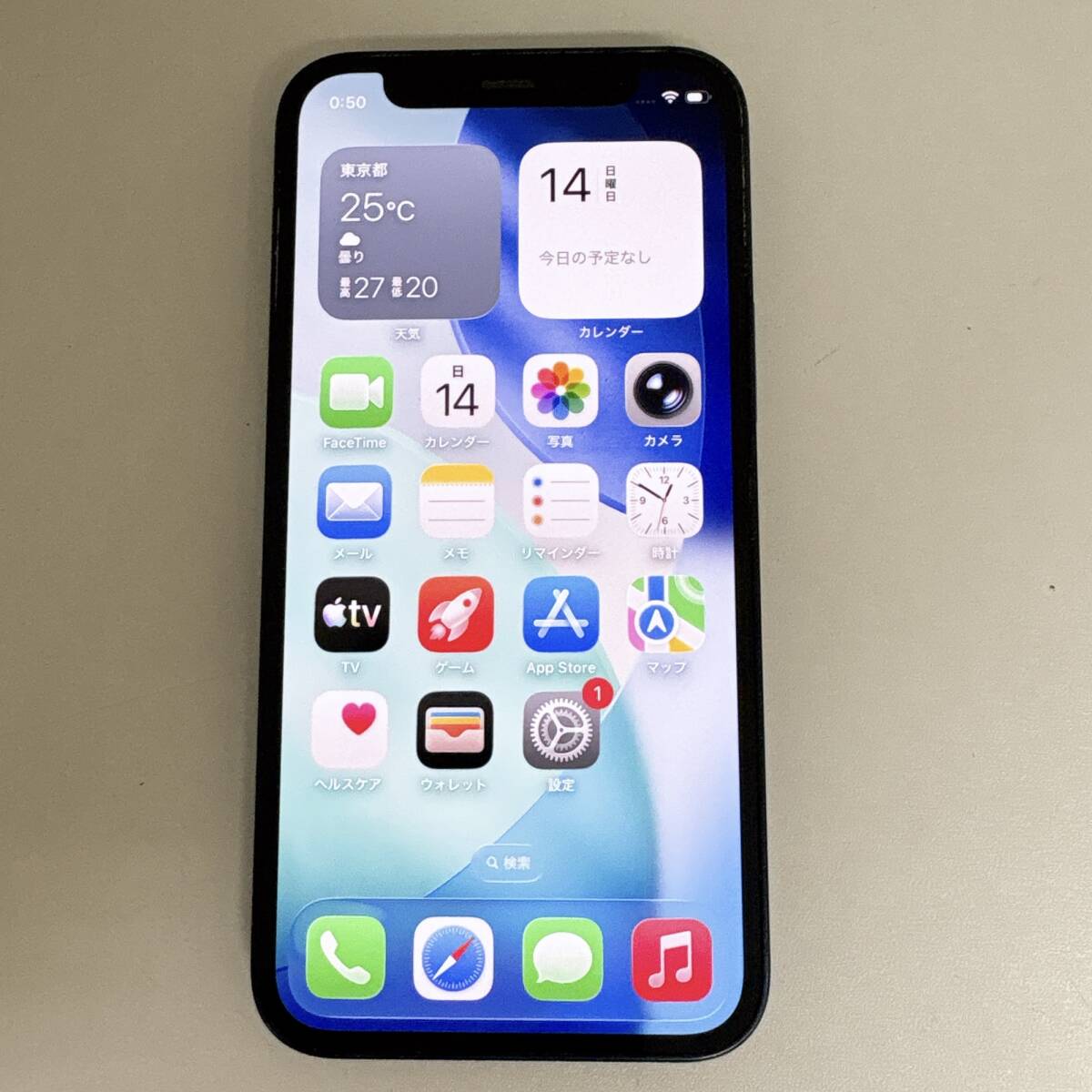 Apple iPhone 12 mini 64GB ブラック SIMフリー MGA03J/A A2398 バッテリー72% 中古