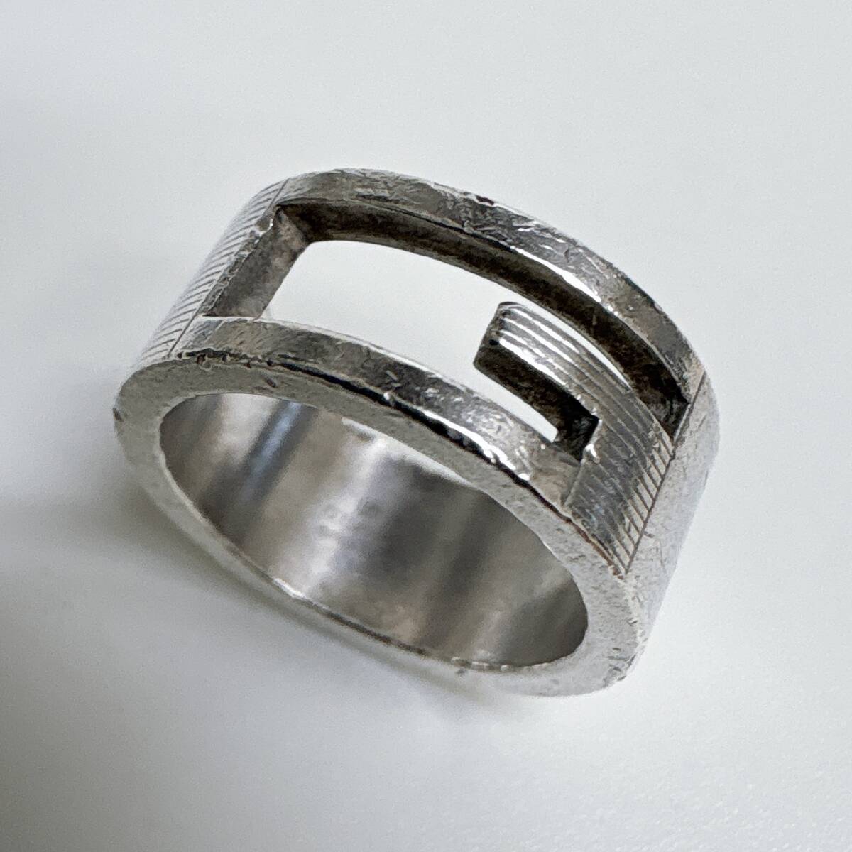 GUCCI グッチ 925 スターリングシルバー 指輪 リング 約7～8号 約6.9g 中古