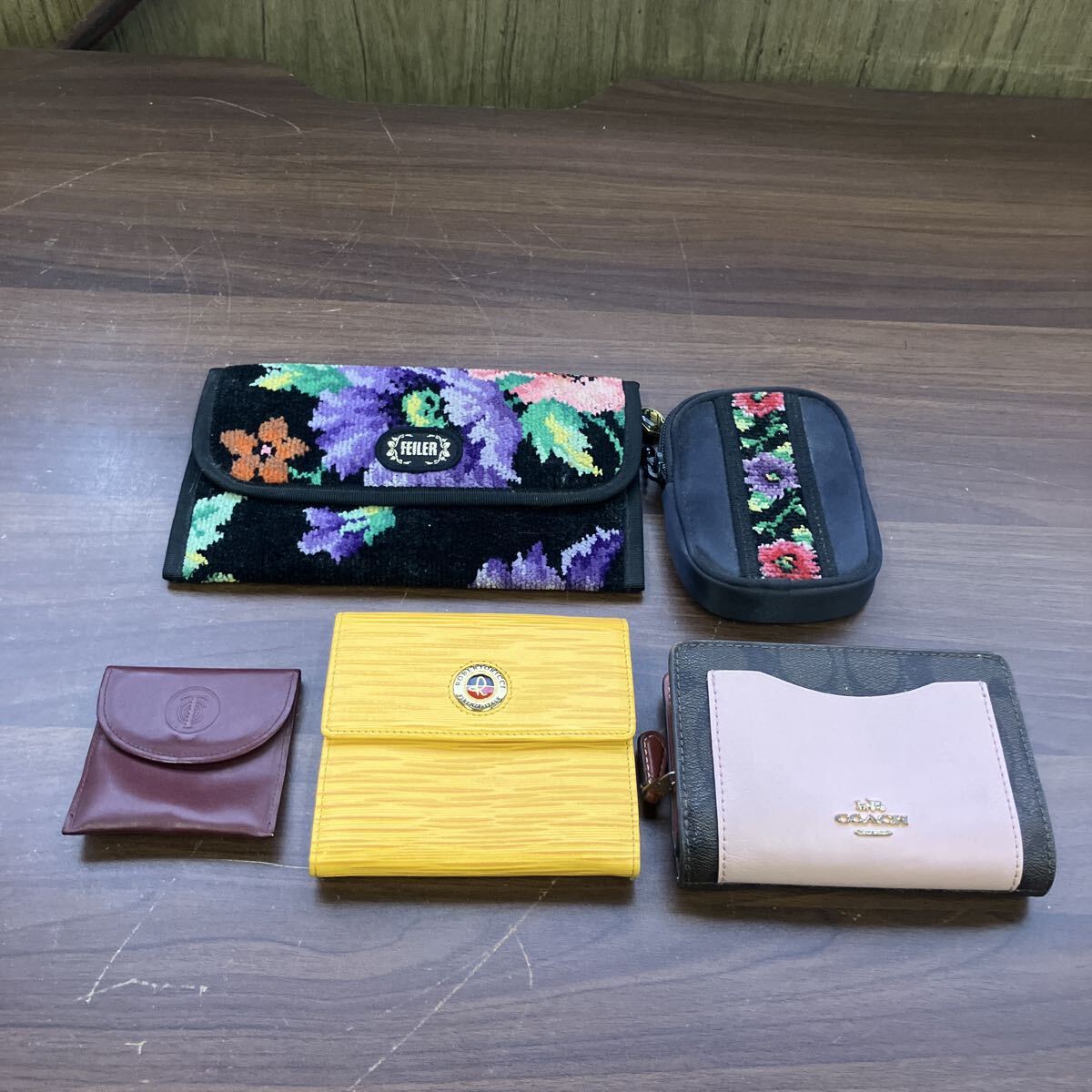 財布 コインケース マルチケース まとめて 5点 FEILER フェイラー COACH TIFFANY & CO. ティファニー Roberta di Camerino レザー 小物