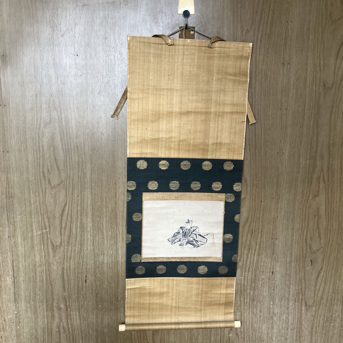 掛軸 掛け軸 絵画 日本画 書画 美術品 骨董 古美術 古道具 中国 書道具 中国美術 行書 如意宝珠 検) 古美術 朝鮮民画 絹本古画 ⑨
