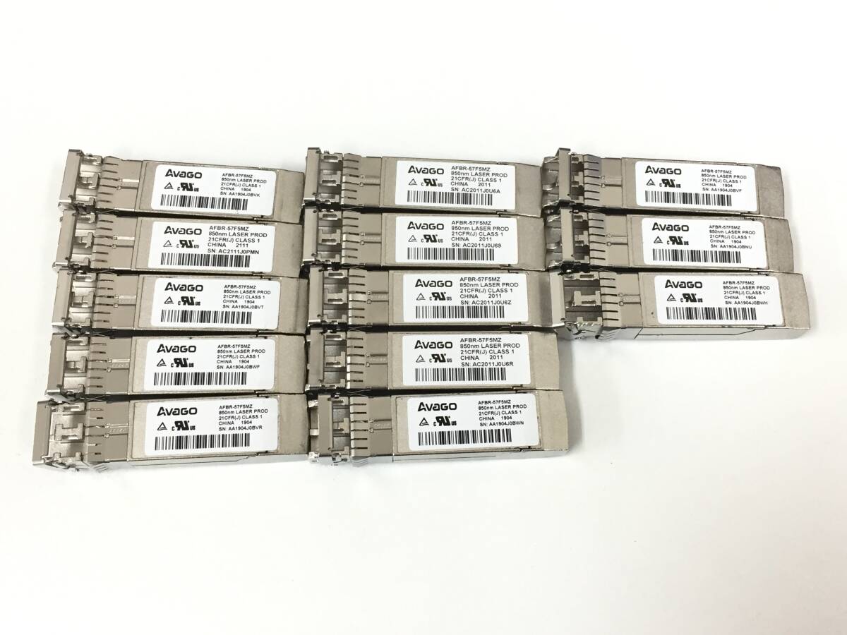 〇【13個セット】Avago AFBR-57F5MZ SFP＋ 光 トランシーバー モジュール 動作品