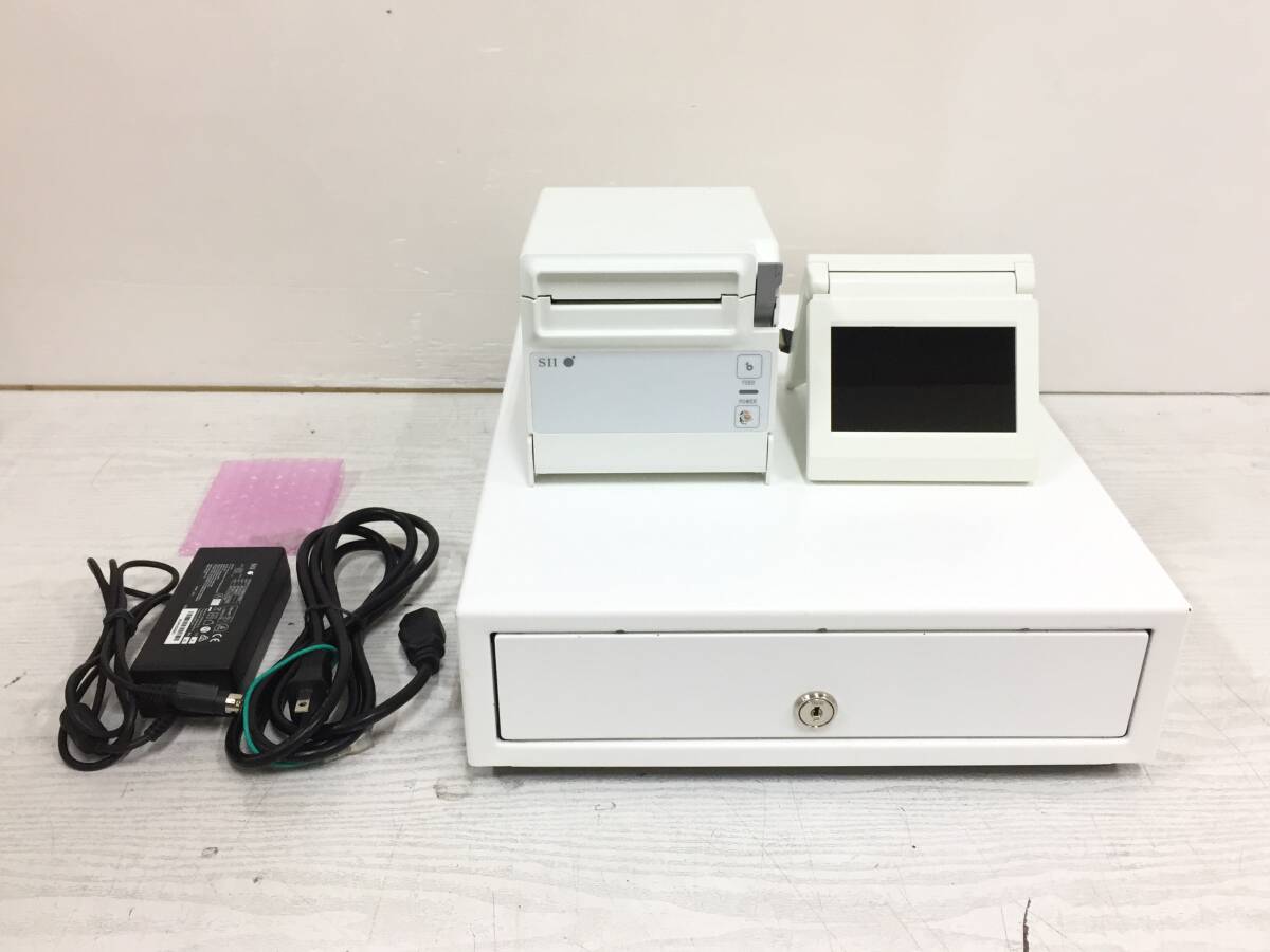 〇SEIKO セイコーインスツル サーマルプリンター RP-F10 RP-F10-W27J1 キャッシュドロア ディスプレイDSP-A01付属 動作品