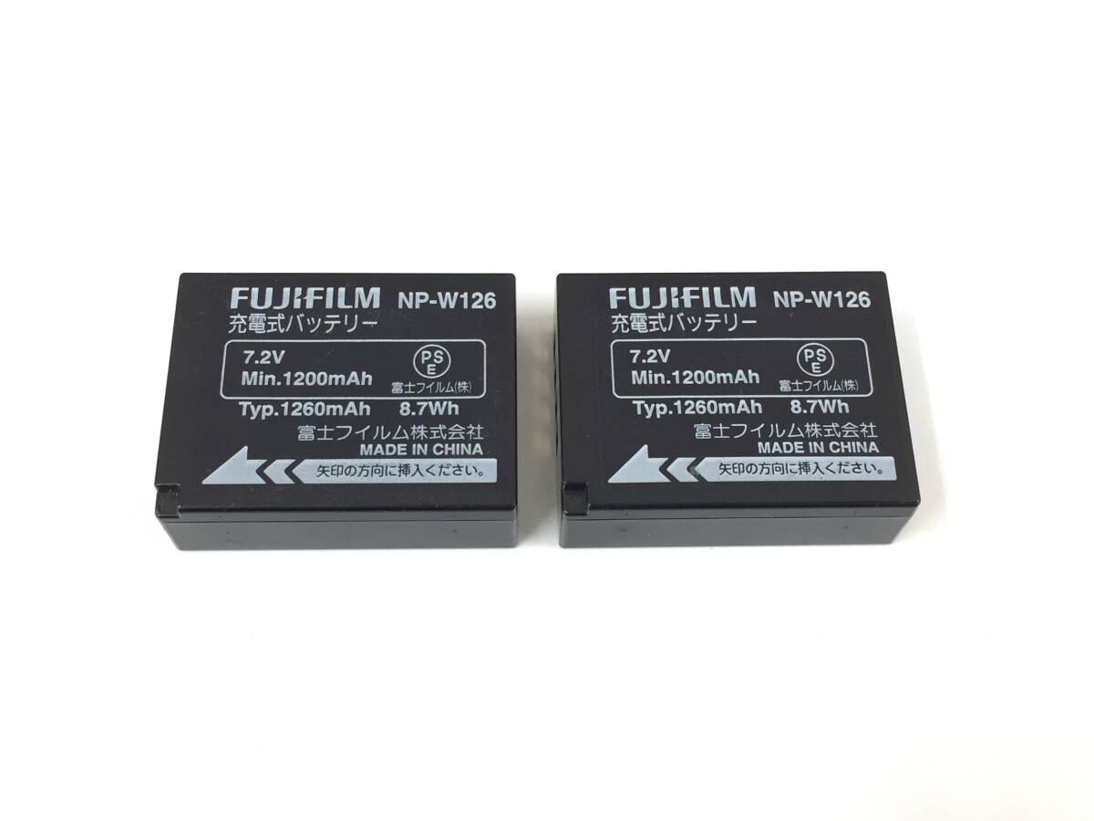 〇【2個セット】FUJIFILM 富士フイルム 純正 充電式バッテリー NP-W126 動作品