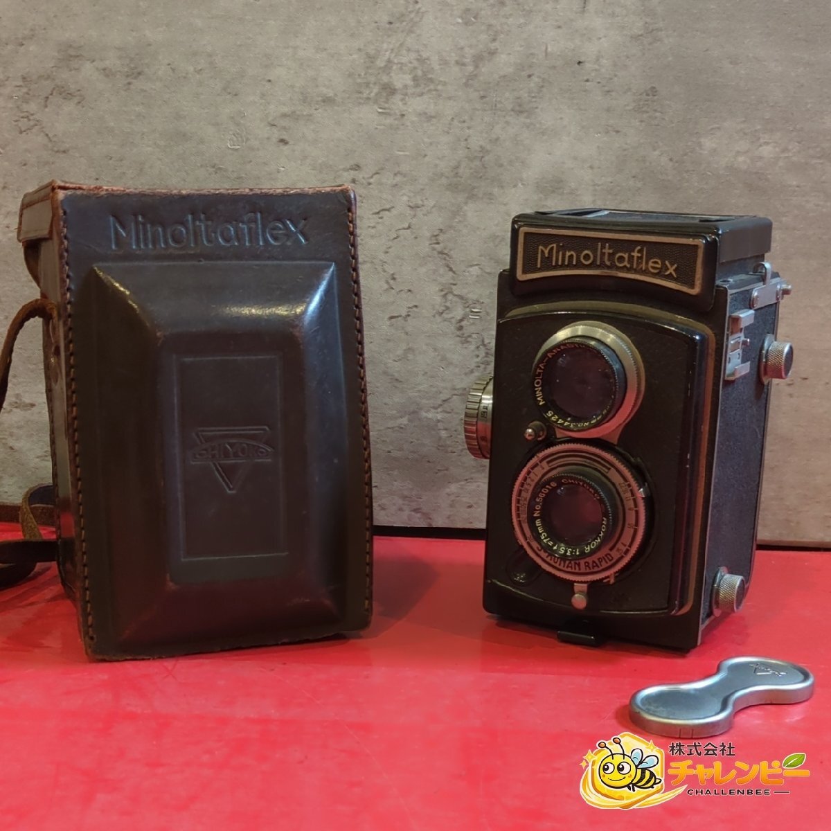 1円～　希少　MINOLTA　ミノルタ　Minoltaflex　ミノルタフレックス　二眼レフカメラ　ケース付き　現状品　動作未確認