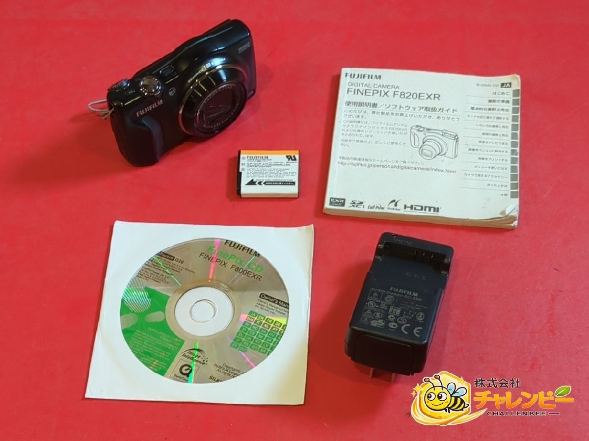 1円～　FUJIFILM　富士フイルム　FinePix F820EXR　F3.5-5.8　コンパクトデジタルカメラ　バッテリー・充電器・説明書付属　動作可