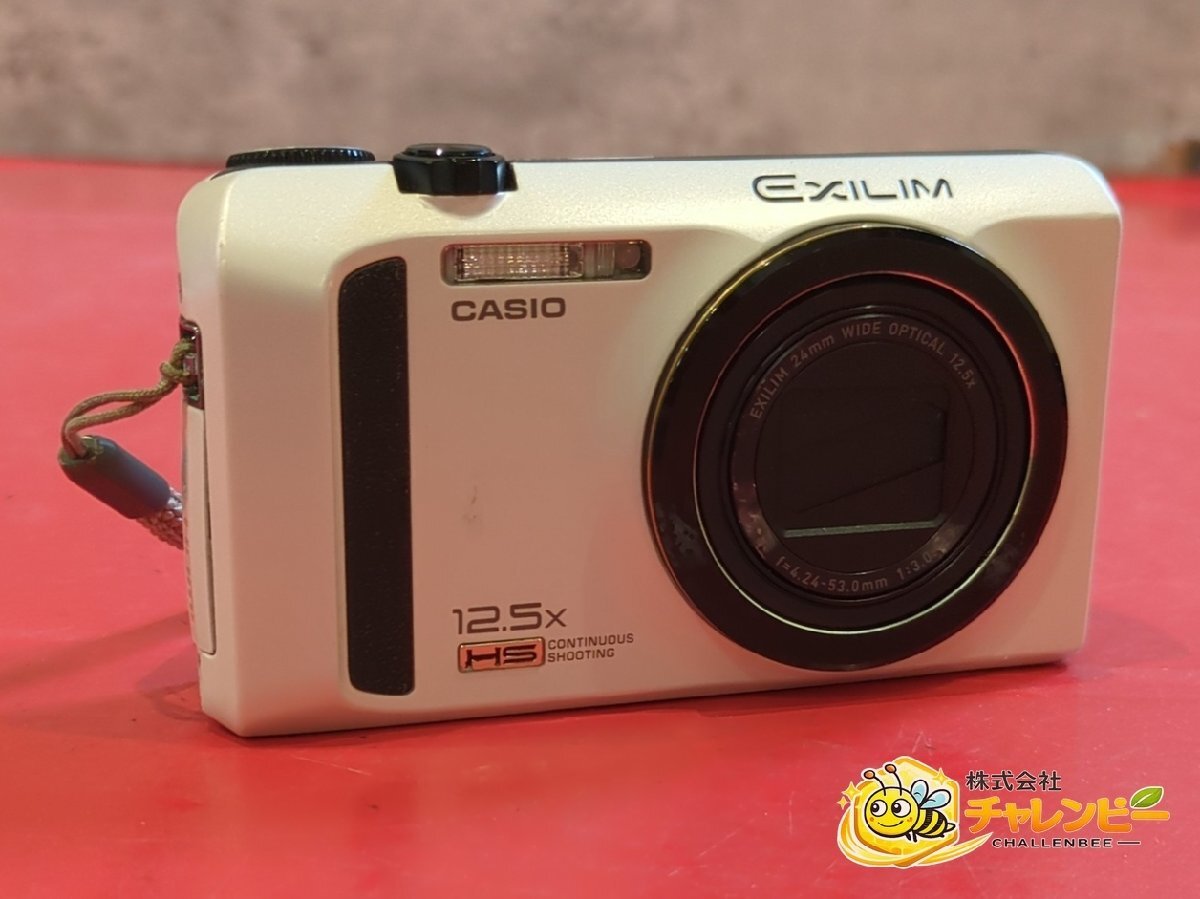 1円～　CASIO　カシオ　EXILIM　EX-ZR100　ホワイト　光学12.5倍ズーム　コンパクトデジタルカメラ　ジャンク　動作未確認