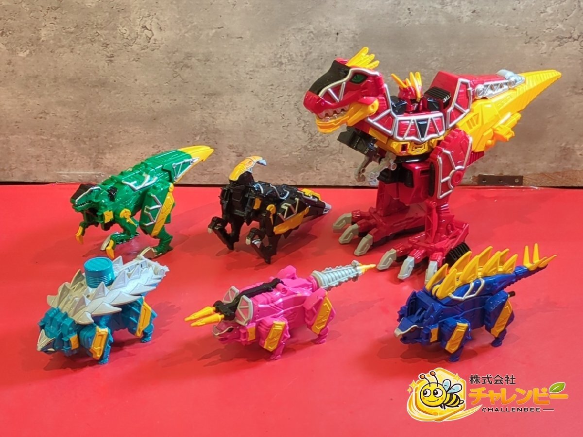 1円～　獣電戦隊　キョウリュウジャー　DXキョウリュウジン　6体セット　変身　おもちゃ　現状品 / 破損あり / 合体未確認 / ガブティラ