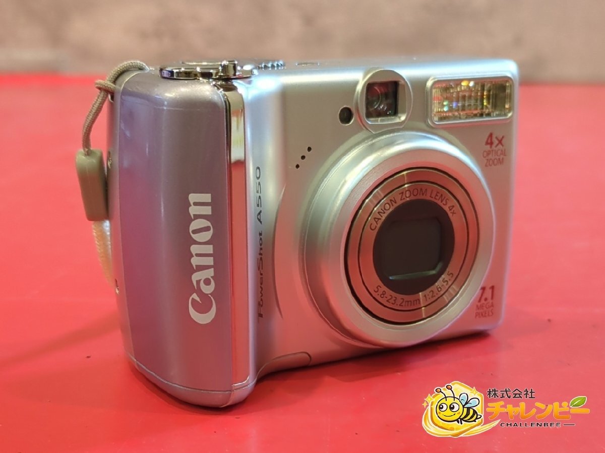 1円～　美品　Canon　キヤノン　PowerShot A550　光学4倍ズーム　単三電池対応　コンパクトデジタルカメラ　動作可