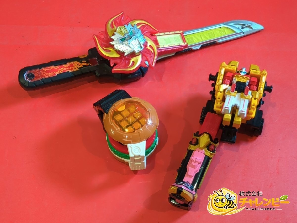 1円～　手裏剣戦隊ニンニンジャー　シュリケンジン　忍者一番刀　等　ヒーロー　玩具　3点　まとめ売り　現状品