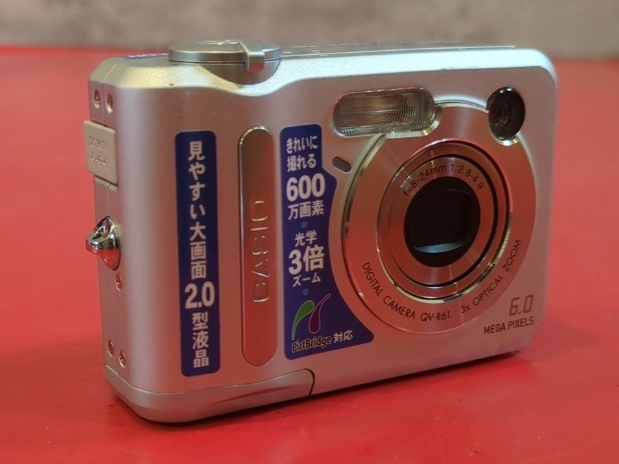 1円～　CASIO　カシオ　QV-R61　600万画素　光学3倍ズーム　コンパクトデジタルカメラ　動作可